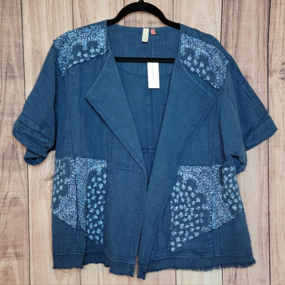 Nwt Pilcro (Anthro) Oversized Patchwork Denim Kim… - image 7